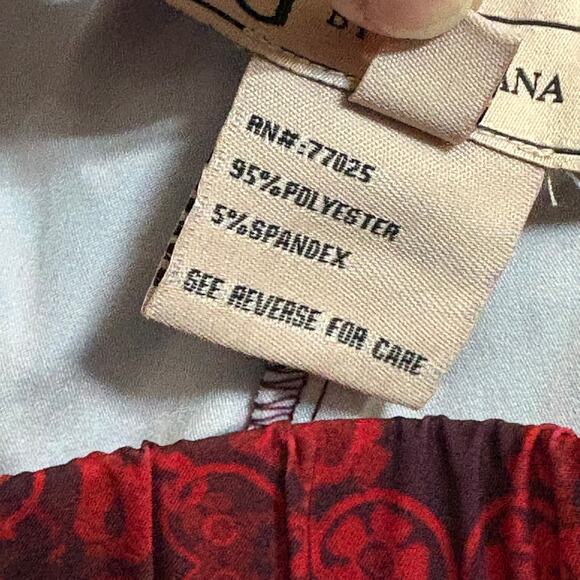 Disney Alice in Wonderland G by Giuliana‎ Women Pants Woman's 10 Red Rose Black - Picture 9 of 12